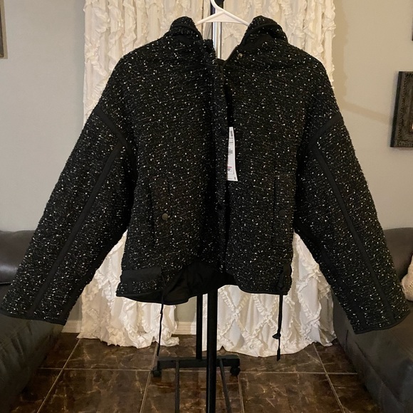 Zara Glitzer Oversized Jacket Black Size XS - Picture 7 of 12